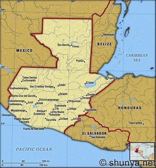 Guatemala cities map